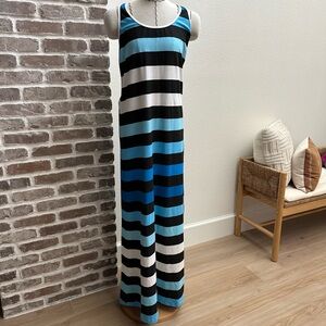 Tommy Bahama Maxi Long Tank Dress Women's SMALL Multi Striped Sleeveless